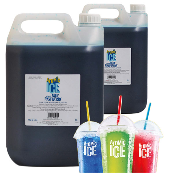 Slush syrup 2x5L – Atomic Ice Blue Raspberry, naturally flavoured