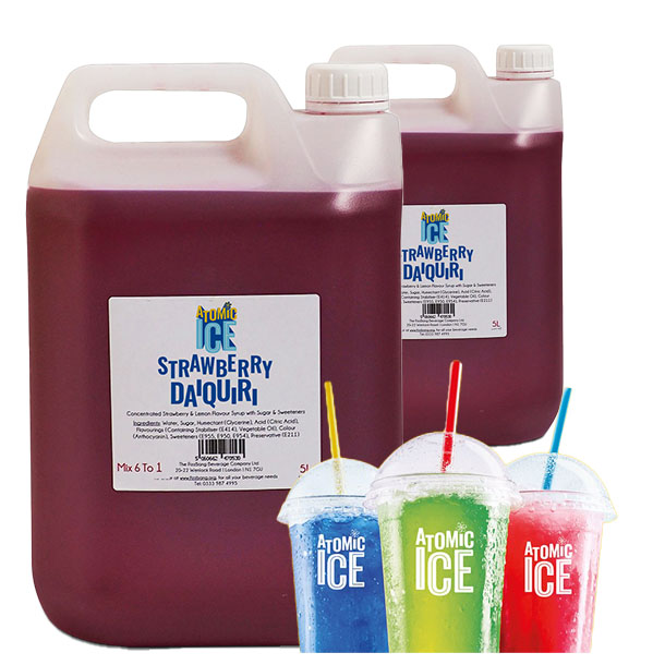 Slush syrup 2x5L – Atomic Ice Strawberry Daiquiri, naturally flavoured, natural colour, mocktail, cocktail syrup